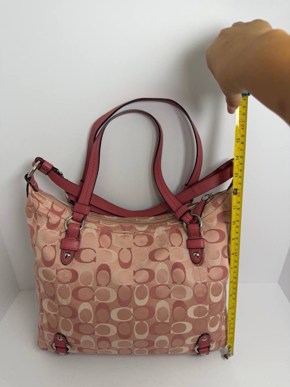 Coach Pink Alexandra Signature Monogram Shoulder Bag - Picture 3 of 12